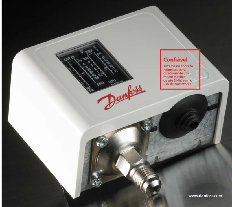 Modelo de pressostato da Danfoss