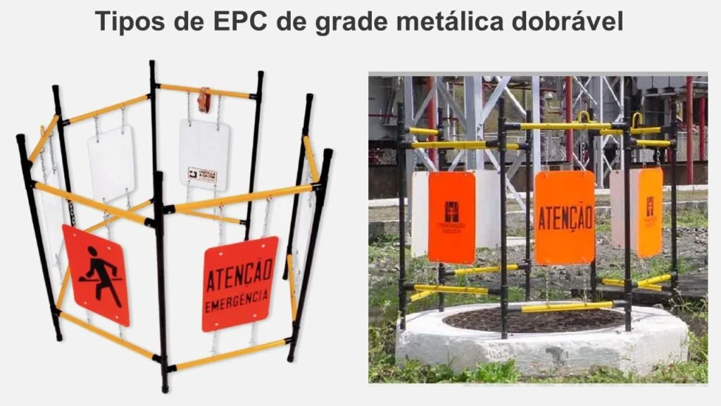 Grade metálica dobrável é um tipo de EPC para eletricista
