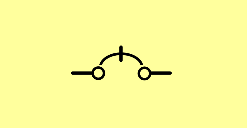 Simbologia elétrica utilizada para representar o disjuntor monopolar no projeto elétrico