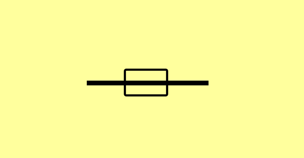 Simbologia elétrica utilizada para representar o fusível no projeto elétrico
