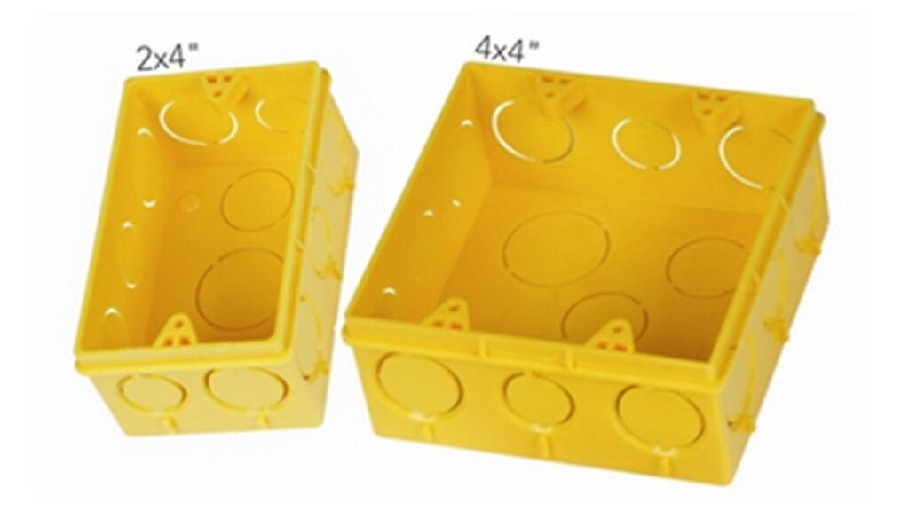 Caixa de passagem elétrica na parede