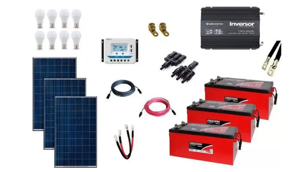kit energia solar off grid com inversor solar