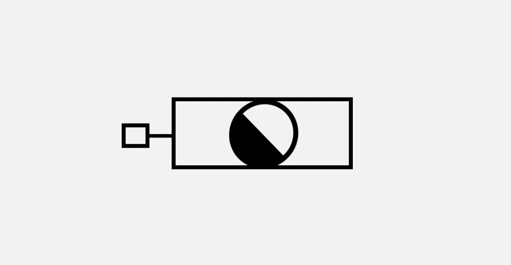 Tipo de simbologia de iluminação em planta baixa para ponto de circuito vigia no teto em sistema tubular
