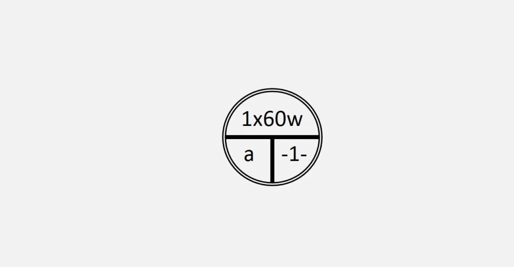 Tipo de simbologia de iluminação em planta baixa para ponto de luz embutido no teto