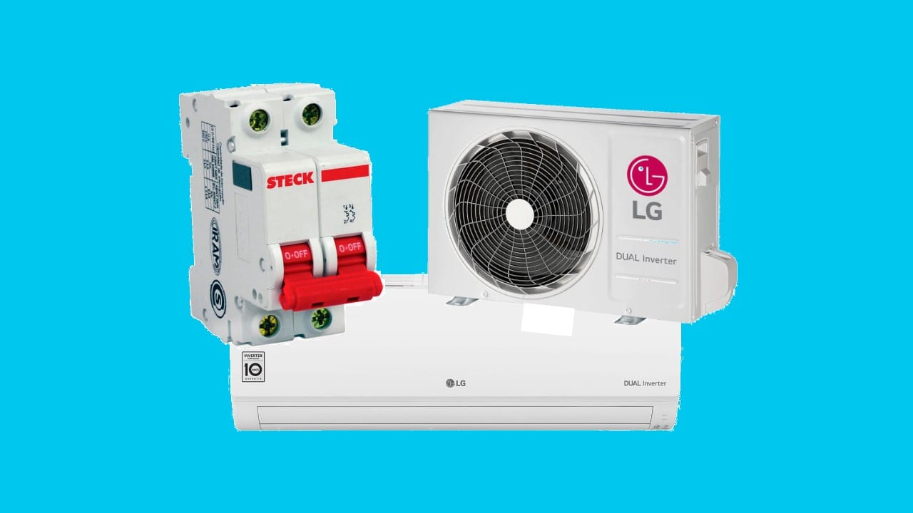 Qual disjuntor usar para ar condicionado 7500 BTUs 127V