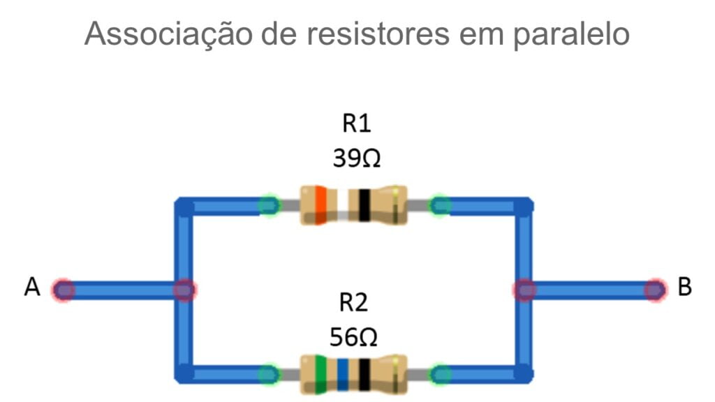Associação de resistor em paralelo com dois resistores