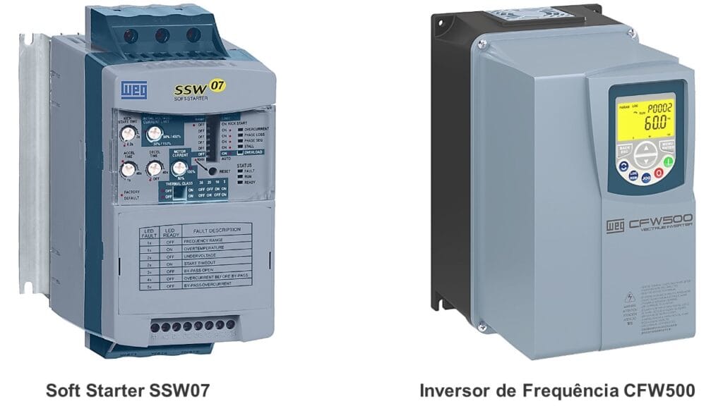 Relação entre soft starter e inversor de frequência
