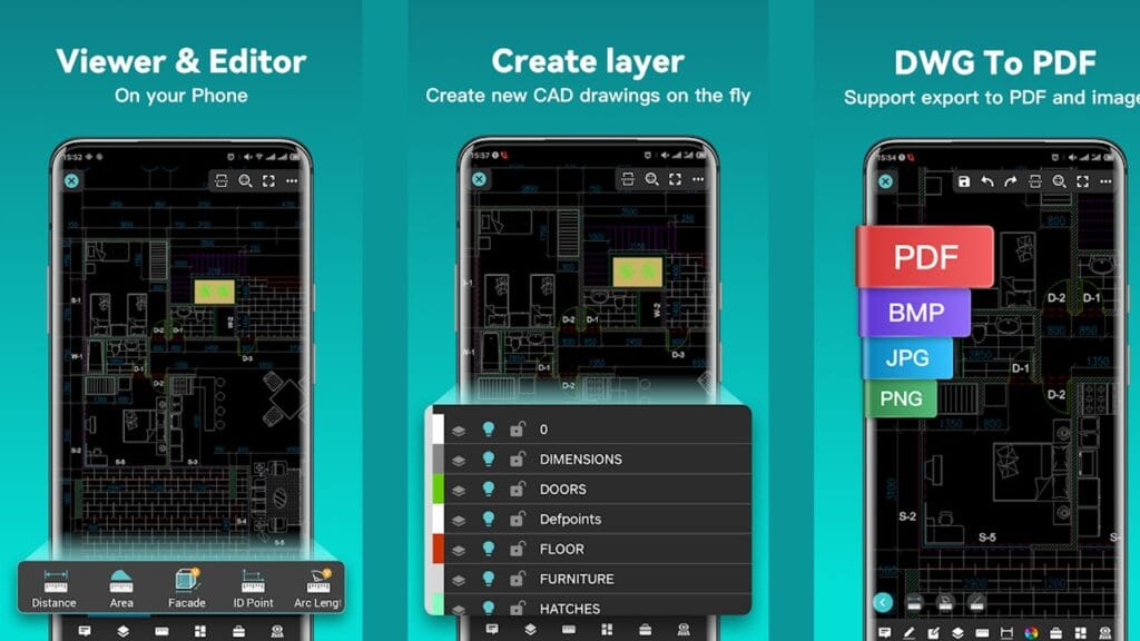Exemplo do aplicativo DWG FastView CAD Viewer