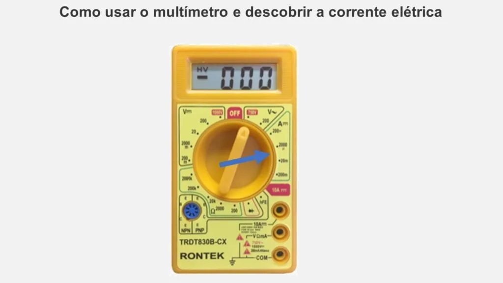 Como utilizar o multímetro e descobrir a corrente elétrica