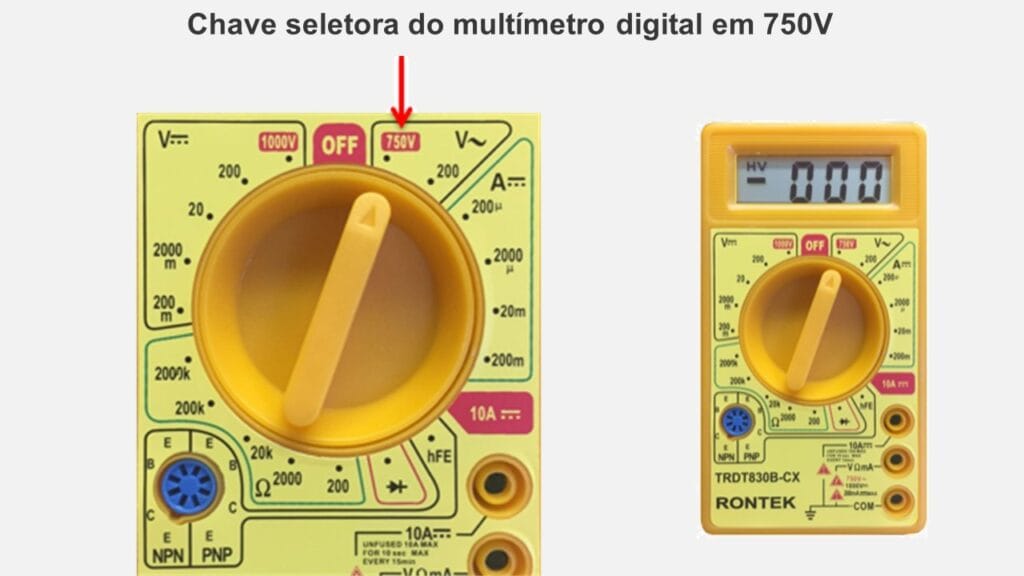 Como utilizar o multímetro e a chave seletora