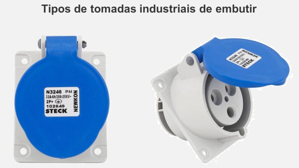 Tipos de tomadas industriais de embutir