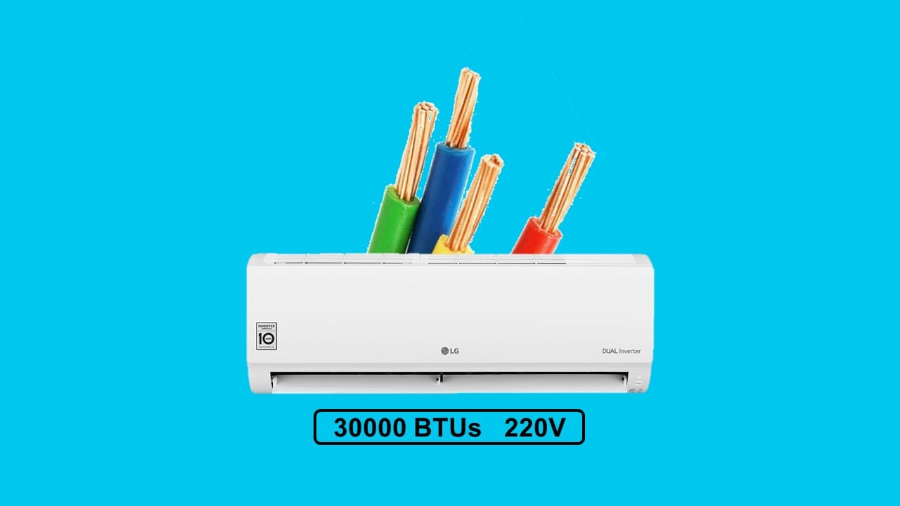 Qual fio usar para ar condicionado 30000 BTUs e 220 Volts