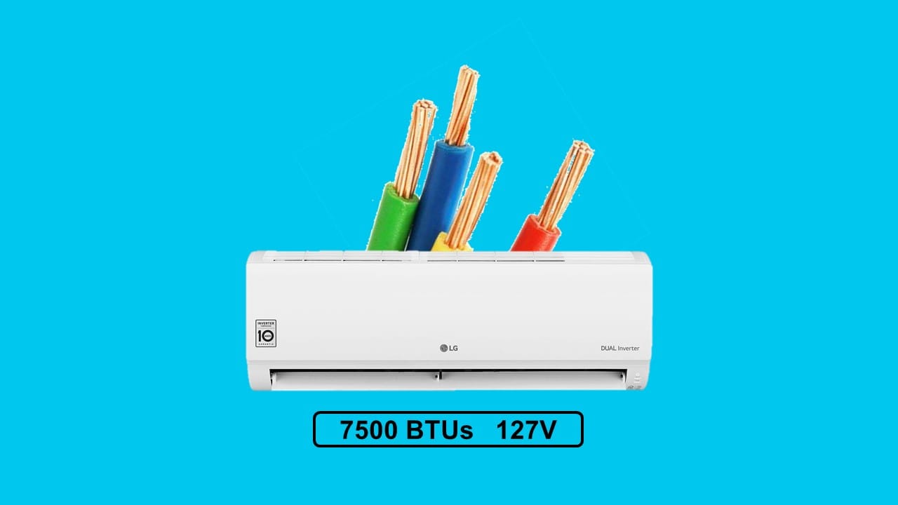 Qual fio usar para ar condicionado 7500 BTUs 127V
