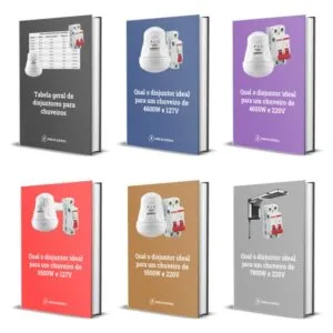 Kit 6 eBooks de disjuntores para chuveiro para eletricistas e engenheiros