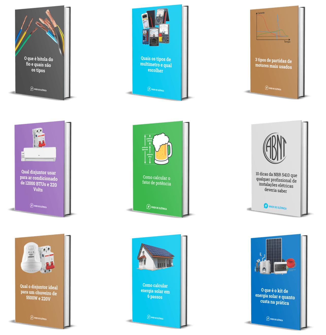 Kit com 9 ebooks adicionais para eletricistas e engenheiros